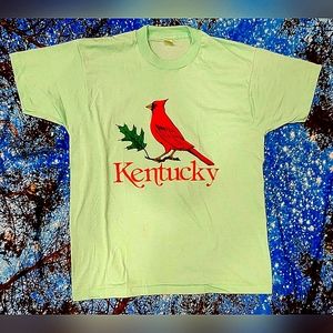 Cintage single stitch screen stars Kentucky with Cardinal XL